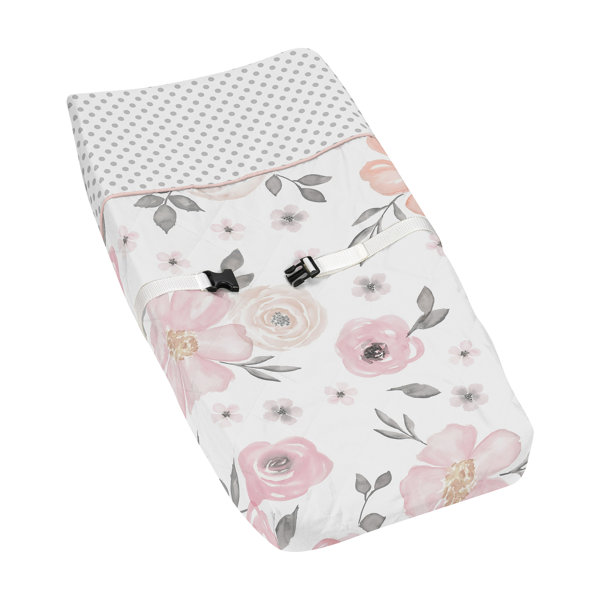Watercolor Floral Changing Pad Cover & Reviews Birch Lane